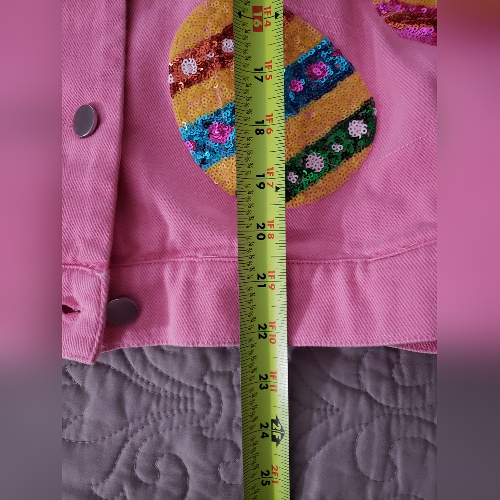 Egg-cellent Shine: Sequin Egg Twill Jacket - Picture 5 of 8
